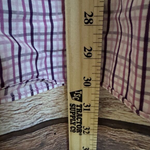 Daniel Cremieux Men's L Plaid Short Sleeve Button Down Shirt Pink Purple White - Picture 5 of 7